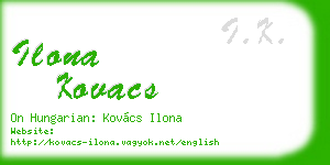 ilona kovacs business card