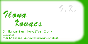 ilona kovacs business card